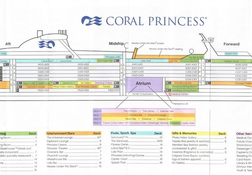 coral princess map