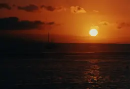 Hawaii Sunset With Fishing Boat