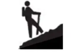 Hiker Going Up A Hill