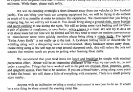 Primitive Living Skills Class pg1