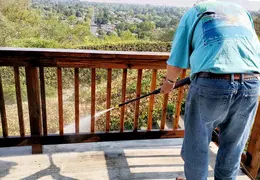 Ernie Power Washing The Deck 20210823 