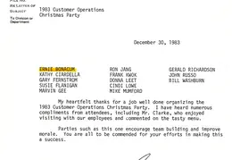 PGandE Customer Operations Christmas Party 1983