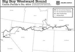 Big Boy UP steam 2024 westward map