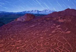 Sky Rock Petroglyphs and Stars
