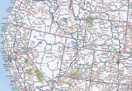 Western USA Road Map