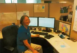 Helen Putnam Award 2014 Concord-VIPS-Cheryl Lundstrom Mapping At Her Computer