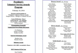 Presidents Volunteer Service Awards 2016 2