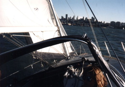 sailing on sf bay with nb 17