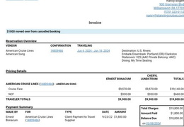 northwest pioneeers cruise booking confirmation nancy 20231204 email